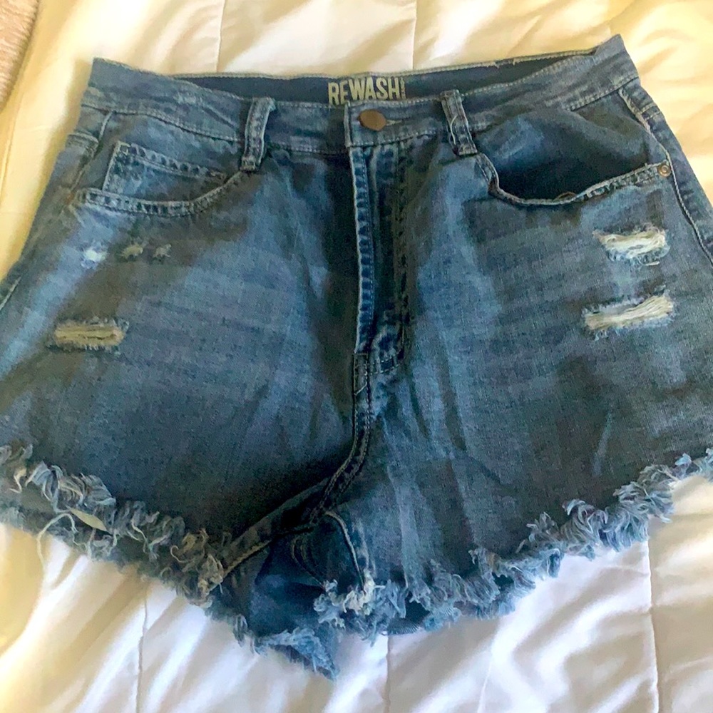 Rewash, blue, ripped jean shorts